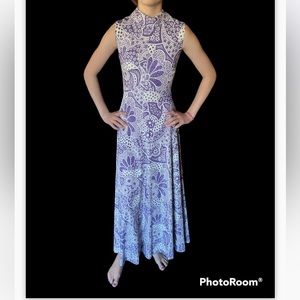 70s sparkly maxi dress petite xs